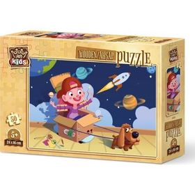 Art Kids 5886 Minik Astronot 50 Parça Ahşap Puzzle