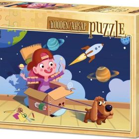 Art Kids 5886 Minik Astronot 50 Parça Ahşap Puzzle