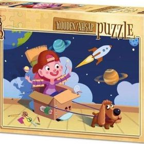 Art Kids 5886 Minik Astronot 50 Parça Ahşap Puzzle