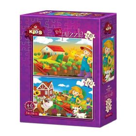 Art Kids Çiftçi Kız 35 + 60 Parça Puzzle