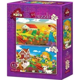 Art Kids Çiftçi Kız 35 + 60 Parça Puzzle