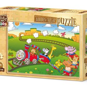 Art Kids Hayvanlar Treni 25 Parça Ahşap Puzzle
