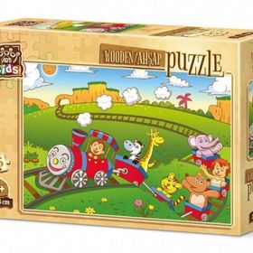 Art Kids Hayvanlar Treni 25 Parça Ahşap Puzzle