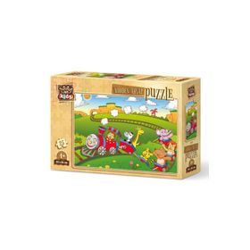 Art Kids Hayvanlar Treni 25 Parça Ahşap Puzzle