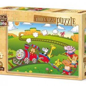 Art Kids Hayvanlar Treni 25 Parça Ahşap Puzzle