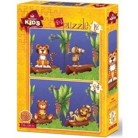 Art Kids Orman Dostları 12+24 Parça Çocuk Puzzle