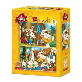 Art Kids Sevimli İnekler 12 + 24 Parça Puzzle