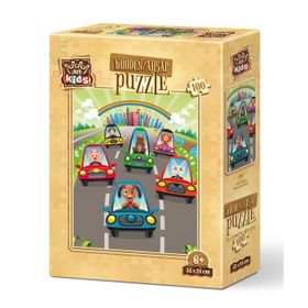 Art Kids Sevimli Sürücüler 100 Parça Ahşap Puzzle