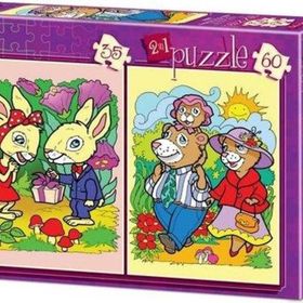 Art Kids Tavşanlar ve Ayı Ailesi 24x34 cm 35 ve 60 Parça Puzzle