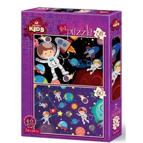 Art Kids Uzay Temalı İkili 35 ve 60 Parça Puzzle