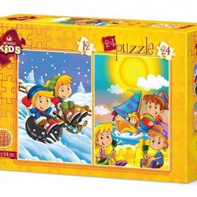 Art Kids Yaz-Kış 12 + 24 Parça Puzzle