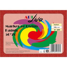 Art Liva 50x70 cm 190 gr 50 Yaprak Marker ve Çizim Kağıdı