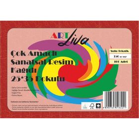 Art Liva Dokulu Sulu Teknik 25x35 cm 350 gr 100 Yaprak Sanatsal Resim Kağıdı