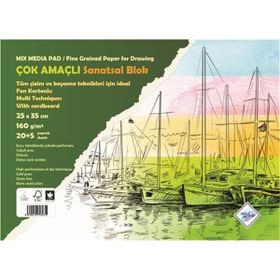 Art Liva Multi Teknik Fon Kartonlu 25x35 cm 20+5 Sayfa Resim Defteri