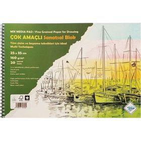 Art Liva SD-103 Multi Teknik Dokulu Sanatsal 25x35 cm 170 gr 20 Sayfa Resim Defteri