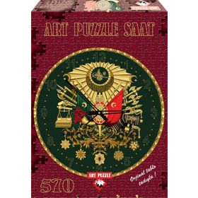 Art Osmanlı Arması Altın Yaldızlı Saat 570 Parça Puzzle