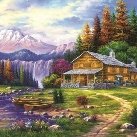 Art Puzzle 1000 Parça Dağlarda Günbatımı Puzzle