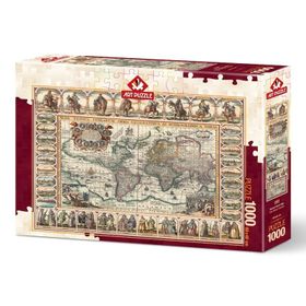 Art Puzzle 1000 Parça Eski Dünya Haritası Puzzle