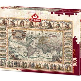 Art Puzzle 1000 Parça Eski Dünya Haritası Puzzle
