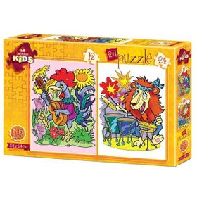 Art Puzzle 12+24 Müzisyen Hayvanlar Puzzle