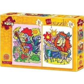 Art Puzzle 12+24 Müzisyen Hayvanlar Puzzle