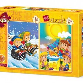Art Puzzle 12+24 Parça Mevsim Yaz-Kış Puzzle
