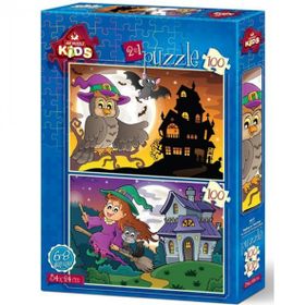 Art Puzzle 2x100 Parça Baykuş ve Tatlı Cadı Puzzle