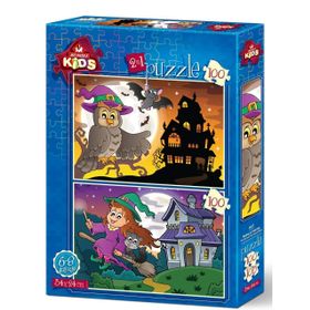 Art Puzzle 2x100 Parça Baykuş ve Tatlı Cadı Puzzle
