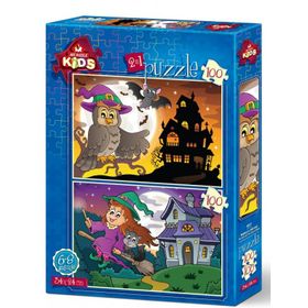 Art Puzzle 2x100 Parça Baykuş ve Tatlı Cadı Puzzle