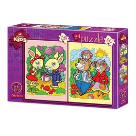 Art Puzzle 4498 Tavşanlar ve Ayı Ailesi