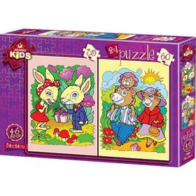 Art Puzzle 4498 Tavşanlar ve Ayı Ailesi