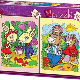 Art Puzzle 4498 Tavşanlar ve Ayı Ailesi