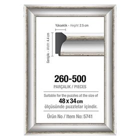 Art Puzzle 500 Parça Beyaz 48x34 cm 43 mm Puzzle Çerçevesi