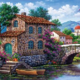 Art Puzzle 500 Parça Çiçekli Kanal Puzzle