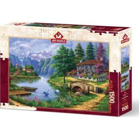 Art Puzzle 5371 1500 Parça Göl Köy Puzzle