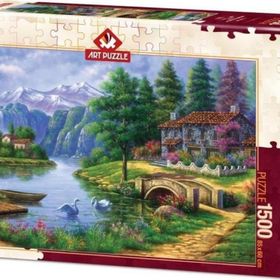 Art Puzzle 5371 1500 Parça Göl Köy Puzzle