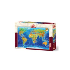 Art Puzzle 5496 2000 Parça Jeopolitik Dünya Haritası Puzzle