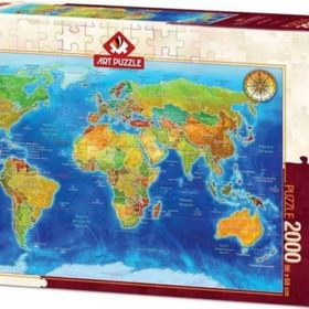 Art Puzzle 5496 2000 Parça Jeopolitik Dünya Haritası Puzzle