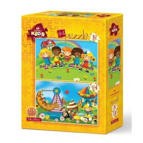 Art Puzzle 5551 12+24 Parça Eğlenen Çocuklar Puzzle