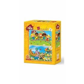Art Puzzle 5551 12+24 Parça Eğlenen Çocuklar Puzzle