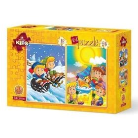 Art Puzzle 5553 12+24 Parça Yaz Kış Puzzle