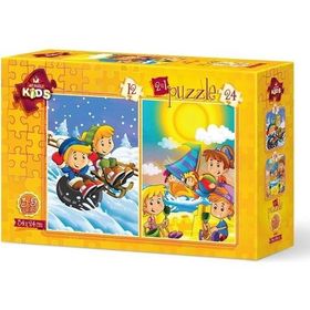 Art Puzzle 5553 12+24 Parça Yaz Kış Puzzle