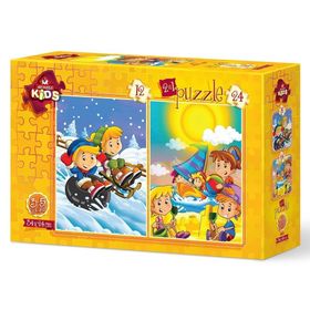 Art Puzzle 5553 12+24 Parça Yaz Kış Puzzle