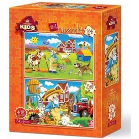 Art Puzzle 5567 24+35 Parça Mutlu Çiftçi Puzzle