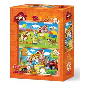 Art Puzzle 5567 24+35 Parça Mutlu Çiftçi Puzzle