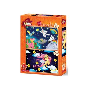 Art Puzzle Astronot ve Mini Pegasus
