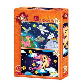 Art Puzzle Astronot ve Mini Pegasus
