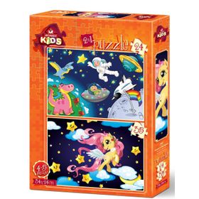 Art Puzzle Astronot ve Mini Pegasus