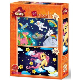 Art Puzzle Astronot ve Mini Pegasus