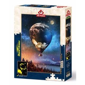 Art Puzzle Ay'a Yolculuk 1000 Parça Neon Puzzle